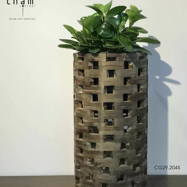 chậu gỗ decor đồ trang trí handmade đô gỗ chậu lục bình đồ thủ công mỹ nghệ CG29 2